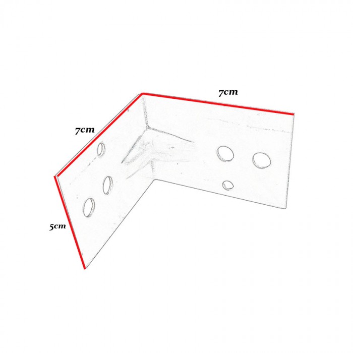 Γωνία σύνδεσης  Ανοξείδωτη 7x7cm