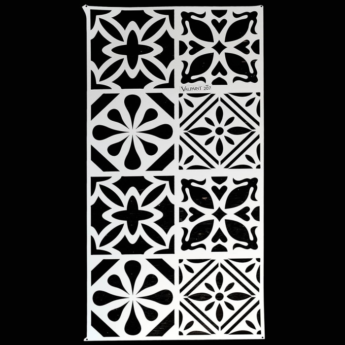 Stencil για Διακόσμηση Τοίχου VALPAINT SpA 59 x 29 cm ART207