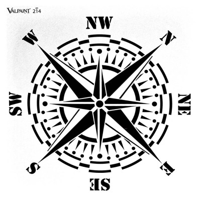 Stencil για Διακόσμηση Τοίχου VALPAINT SpA 47 x 47 cm ART214