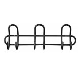 Κρεμάστρα Ρούχων IMPORT Κ41063-6 Μαύρη Ματ 9 ΘΕΣΕΩΝ (40cm x 13cm)