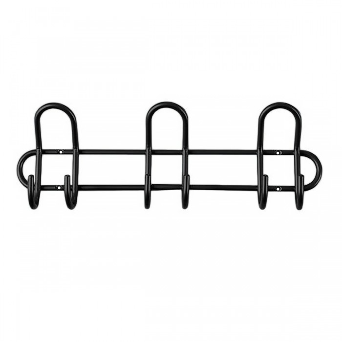 Κρεμάστρα Ρούχων IMPORT Κ41063-6 Μαύρη Ματ 9 ΘΕΣΕΩΝ (40cm x 13cm)