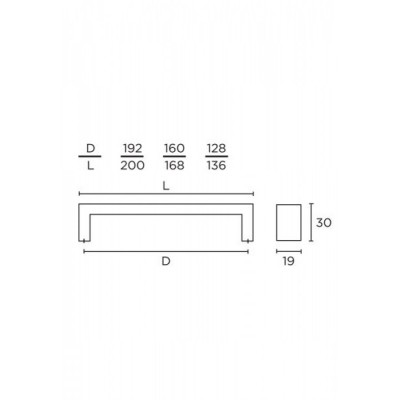 Λαβές επίπλων Convex Σειρά 791 σε Νίκελ Ματ