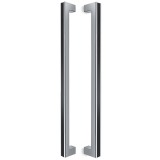 Λαβές εξώπορτας (2 Τεμάχια) Convex σειρά 1311 σε Χρώμιο - Ματ Μαύρο 500mm