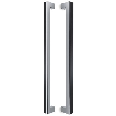 Λαβές εξώπορτας (2 Τεμάχια) Convex σειρά 1311 σε Χρώμιο - Ματ Μαύρο 500mm