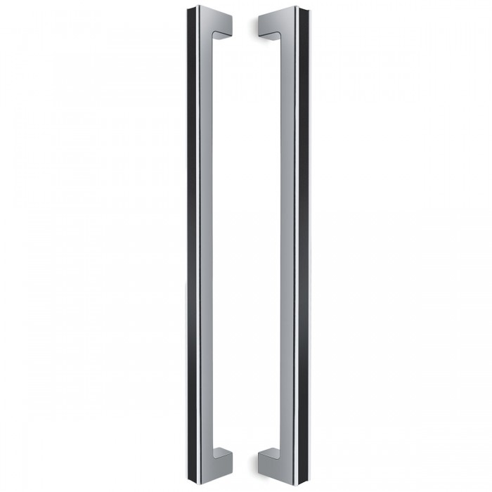 Λαβές εξώπορτας (2 Τεμάχια) Convex σειρά 1311 σε Χρώμιο - Ματ Μαύρο 500mm