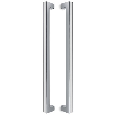 Λαβές εξώπορτας (2 Τεμάχια) Convex σειρά 1311 σε Χρώμιο - Ματ Άσπρο 500mm