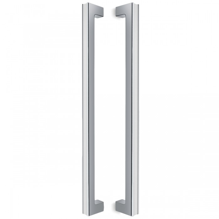 Λαβές εξώπορτας (2 Τεμάχια) Convex σειρά 1311 σε Χρώμιο - Ματ Άσπρο 500mm