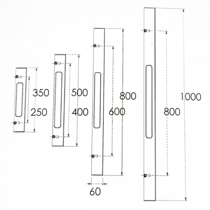 Λαβή εξώπορτας (1 Τεμάχιο) Convex σειρά 1317 σε Μπρονζέ