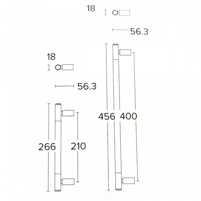 Λαβή εξώπορτας (1 Τεμάχιο) Convex σειρά 1745 σε Ματ Μπρονζέ
