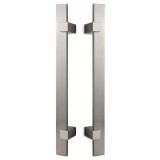 Λαβές εξώπορτας (2 Τεμάχια) Convex σειρά 763 σε Ματ Νίκελ-Ανοξείδωτο