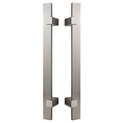 Λαβές εξώπορτας (2 Τεμάχια) Convex σειρά 763 σε Ματ Νίκελ-Ανοξείδωτο