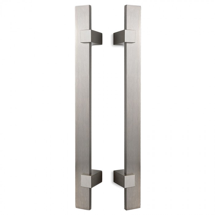 Λαβές εξώπορτας (2 Τεμάχια) Convex σειρά 763 σε Ματ Νίκελ-Ανοξείδωτο