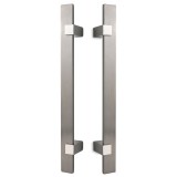 Λαβές εξώπορτας (2 Τεμάχια) Convex σειρά 763 σε Χρώμιο-Ανοξείδωτο