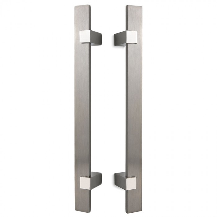 Λαβές εξώπορτας (2 Τεμάχια) Convex σειρά 763 σε Χρώμιο-Ανοξείδωτο