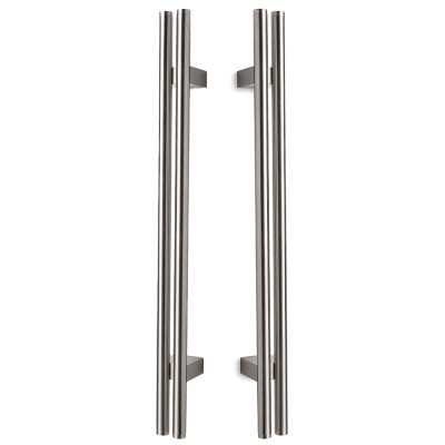 Λαβές εξώπορτας (2 Τεμάχια) Convex σειρά 871 σε Ματ Νίκελ-Ανοξείδωτο