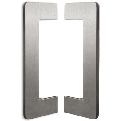 Λαβές εξώπορτας (2 Τεμάχια) Convex σειρά 917 σε Ματ Νίκελ-Ανοξείδωτο