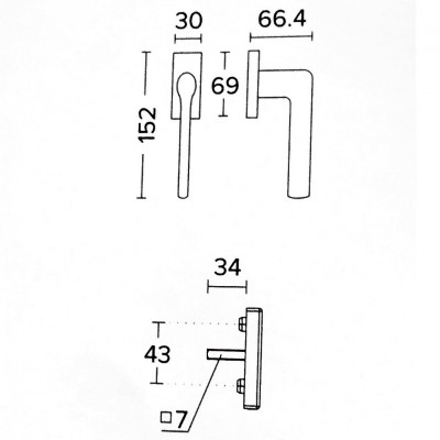 Γρυλόχερο Κουφώματος Convex 1485 σε Ματ Μαύρο