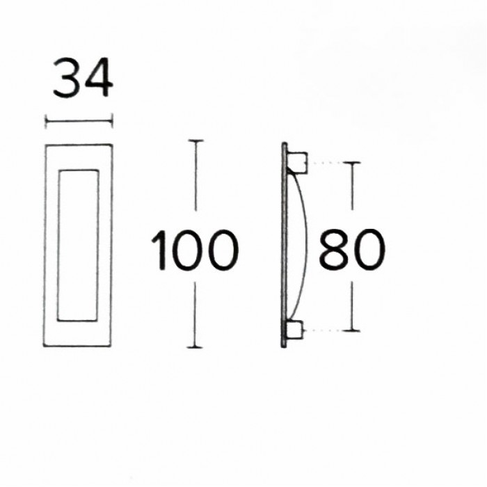 Χούφτα Ανασυρώμενου Κουφώματος Convex 1555PS σε Ματ Χρώμιο