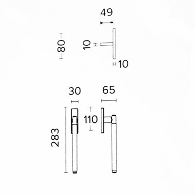 Λαβή Ανασυρώμενου Κουφώματος Convex 1735sw σε Ματ Μπρονζέ