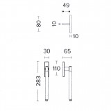 Λαβή Ανασυρώμενου Κουφώματος Convex 1745sw σε Ματ Μπρονζέ