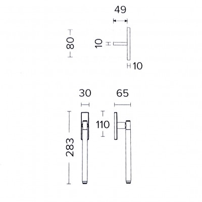 Λαβή Ανασυρώμενου Κουφώματος Convex 1745sw σε Ματ Μπρονζέ