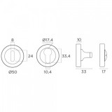 Ροζέτα Convex Εξώπορτας 245 σε Ματ Όρο-Όρο