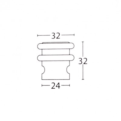 Στόπερ δαπέδου Convex σειρά 1021 σε Ματ Νίκελ