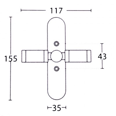 Γρυλόχερο παραθύρου Convex με χειρολαβή σειρά 135W σε Ματ Όρο-Όρο