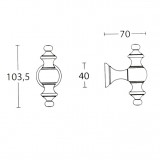 Μπούλ εξώθυρας Conset σειρά 295T σε Ματ Όρο-Όρο