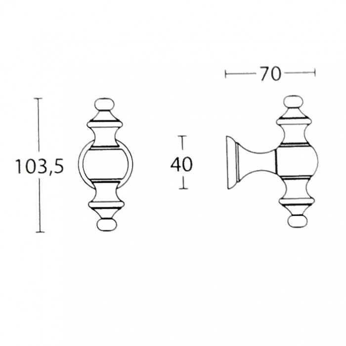 Μπούλ εξώθυρας Conset σειρά 295T σε Ματ Όρο-Όρο