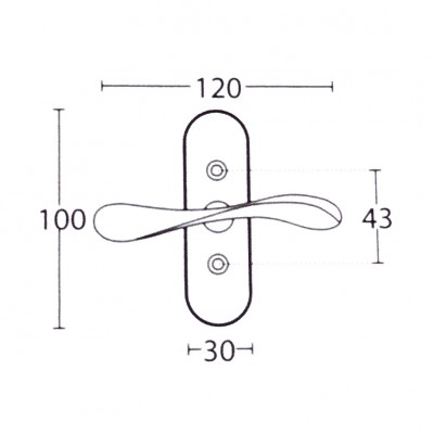 Γρυλόχερο παραθύρου Convex με χειρολαβή σειρά 425W σε Αντικέ Ορείχαλκο
