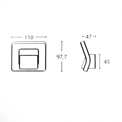 Μπούλ εξώθυρας (2Τεμάχια Ζεύγος) Convex 110mm σειρά 807 σε Ματ Νίκελ