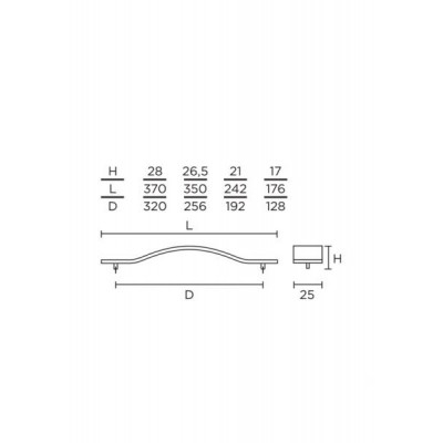 Λαβές επίπλων Convex Σειρά 407 σε Ματ Όρο