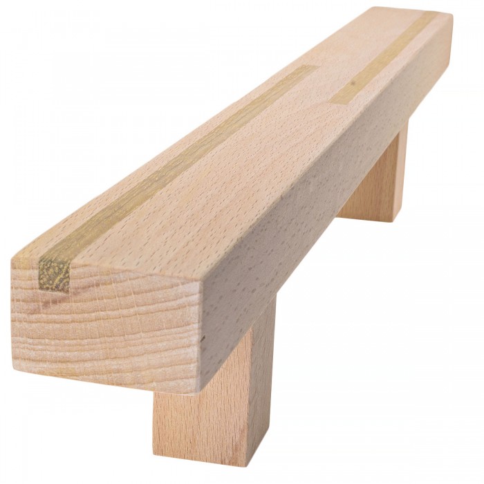 Ξύλινη Λαβή Εξώπορτας  Άβαφη απο Μασίφ Ξύλο Οξιάς Γερμανίας με Μαρκετερί απο Ιρόκο σε 5 διαστάσεις σειρά 942