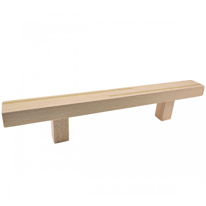 Ξύλινη Λαβή Εξώπορτας  Άβαφη απο Μασίφ Ξύλο Οξιάς Γερμανίας με Μαρκετερί απο Ιρόκο σε 5 διαστάσεις σειρά 942