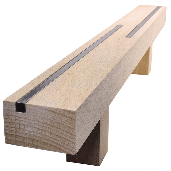 Ξύλινη Λαβή Εξώπορτας  Άβαφη απο Μασίφ Ξύλο Οξιάς Γερμανίας με Μαύρη Διακοσμητική Ρίγα σε 5 διαστάσεις σειρά 982