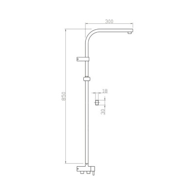 Στήλη Ντουζ 53110 με ύψος 85cm lTema Hill Bianco Plus