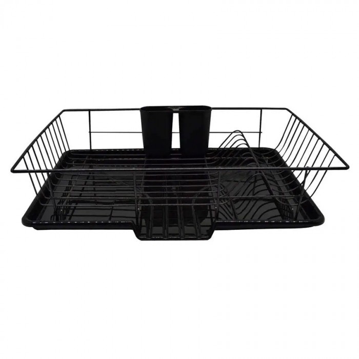 ​​​​​​​Πιατοθήκη μεταλλική μαύρη Ankor 48x30x11εκ 810390