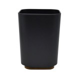 Ποτηράκι Πλαστικό Μαύρο με Ξύλο Μπαμπού 7.9x7.9x11.1cm ANKOR