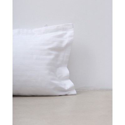 Oxford μαξιλαροθήκη Redon με σατινόριγο σχέδιο 50x70 5cm Άσπρο