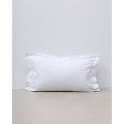 Oxford μαξιλαροθήκη Redon με σατινόριγο σχέδιο 50x70 5cm Άσπρο