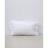 Μαξιλαροθήκη Chalet Oxford με σατινόριγο σχέδιο 50x70cm Άσπρο