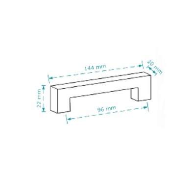 Λαβή επίπλου Viobrass 2173/96CR Inox matt