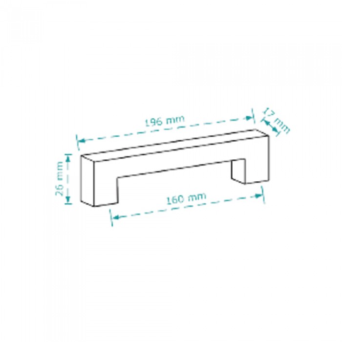 Λαβή επίπλου Cebi 2242/160 Χρώμιο (γυαλιστερό)