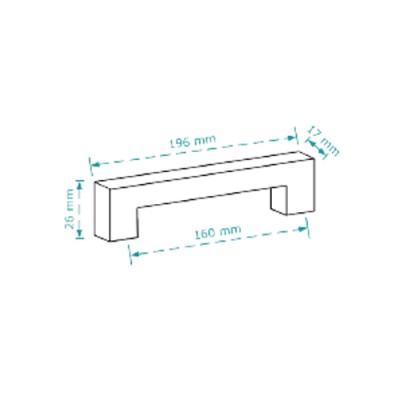 Λαβή επίπλου Cebi 2242/160 Inox matt