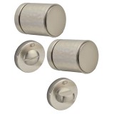 Πόμολα Πόρτας (Μονό ή Ζεύγος) Χειρολαβή με Ροζέτα Convex 2315-50RO Ματ Νίκελ S05S05