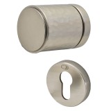 Πόμολα Πόρτας (Μονό ή Ζεύγος) Χειρολαβή με Ροζέτα Convex 2315-50RO Ματ Νίκελ S05S05