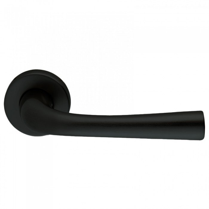 Πόμολο πόρτας χειρολαβή με ροζέτα 2361 Μαύρο