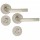 Πόμολα Mεσόπορτας Χειρολαβή με Ροζέτα Contemporary Form ILAVIO 2681 ZINC ALLOY Material NICKEL MAT 06 (2 τεμάχια Ζεύγος) με κλείστρο Wc  = 43,00€ 