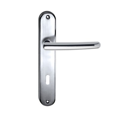 Πόμολα πόρτας ΖΩΓΟΜΕΤΑΛ χειρολαβή με πλάκα 304 Χρώμιο